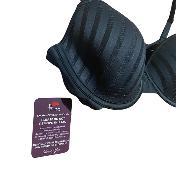 NWT. Felina Parallel Demi Contour Bra Black‎ 125147 34C - Picture 3 of 4